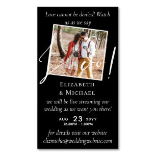 25 x Magnetic Bröllop-avlyssning Spara datumet Magnetiska Visitkort