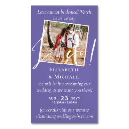 25 x Magnetic Bröllop-avlyssning Spara datumet Magnetiska Visitkort