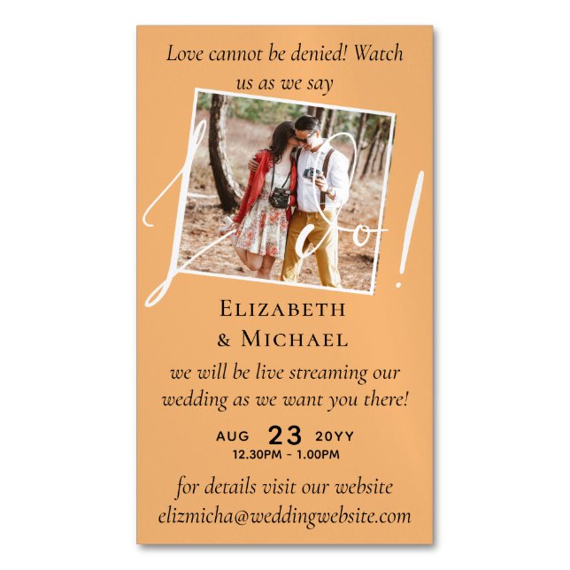 25 x Magnetic Bröllop-avlyssning Spara datumet Magnetiska Visitkort (Framsida vertikal)