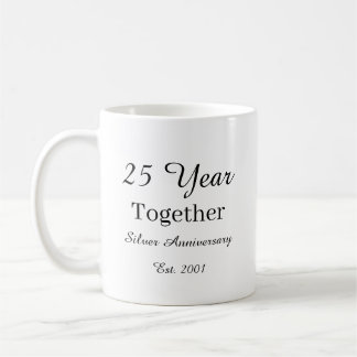 25 Year Anniversary Mug-Silver Wedding Anniversary Kaffemugg
