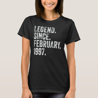 25 Year Old Legend Since February 1997 25th Birthd T Shirt