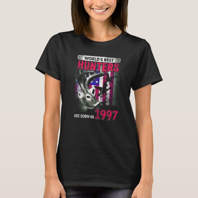 25 Years Old Deer Hunter Born In 1997 25th Birthda T Shirt (Framsida)