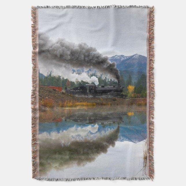 25E Throw Blanket med ånga Tåg Filt (Framsidan Vertikal)