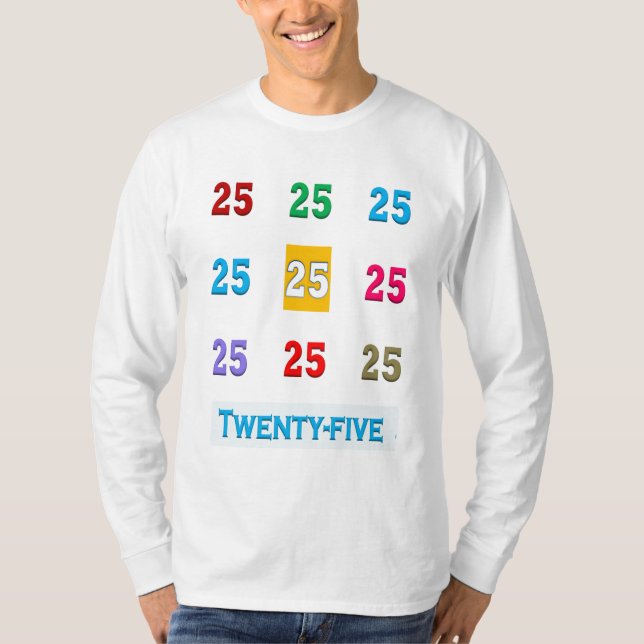 25th 25 Twentyfifth födelsedagårsdagGÅVOR xxv T-shirt (Framsida)