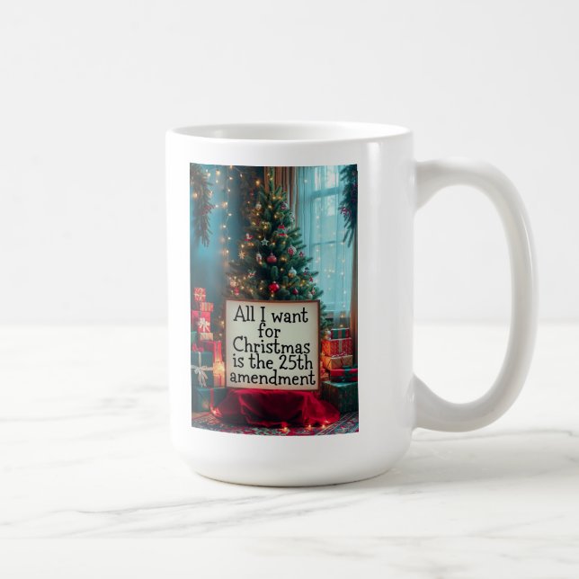 25th Amendment Christmas Mug with Festive Tree Kaffemugg (Höger)