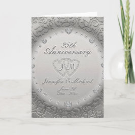 25th Anniversary Monogram Kort