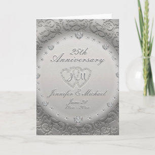 25th Anniversary Monogram Kort