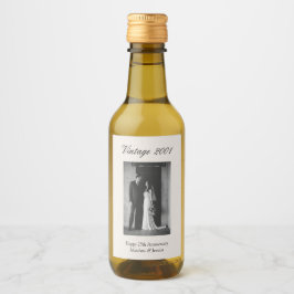 25th Anniversary Party Favor Custom Wedding Photo Vinetikett