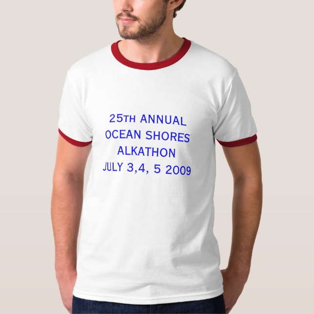 25th ANNUALOCEAN STÖTTAR ALKATHONJULY 3,4, 5 2009 Tee Shirt (Framsida)
