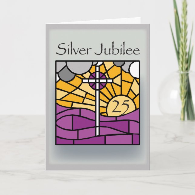 25th årsdag för 2681 grattis, Relgious Kort (Framsida)