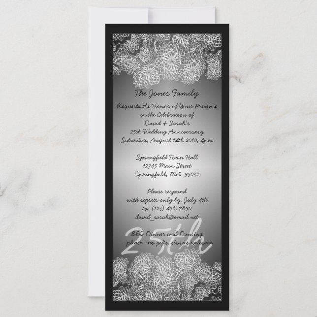 25th Årsdag Inbjudningar (Framsida)