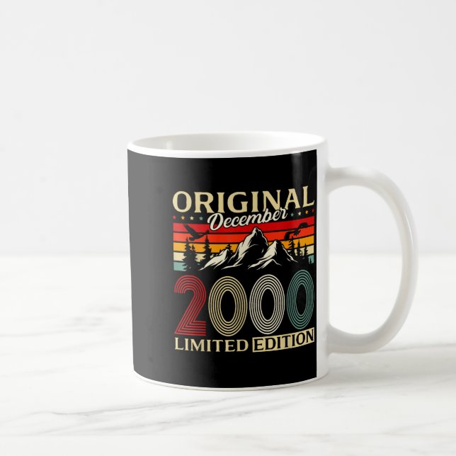 25th Birthday Gift Men Women Original December 200 Kaffemugg (Höger)