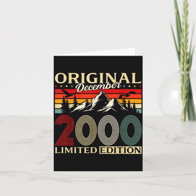 25th Birthday Gift Men Women Original December 200 Kort (Framsida)