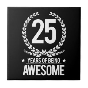 25th Födelsedag (25 år av att vara enorma) Kakelplatta