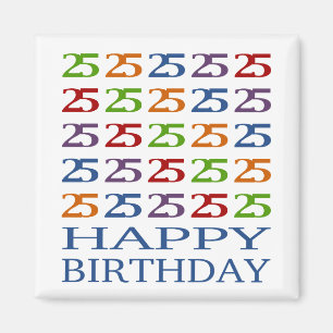 25th födelsedag för lycklig! magnet