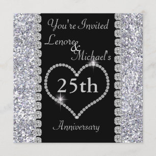 25th Inbjudan för SILVERårsdagparty