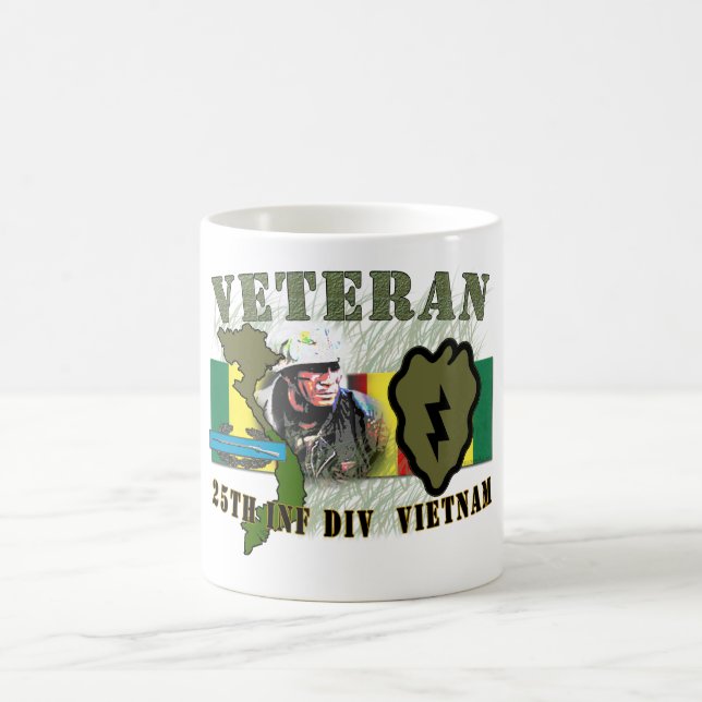 25th Inf Div-Vietnam (w/CIB) Kaffemugg (Center)