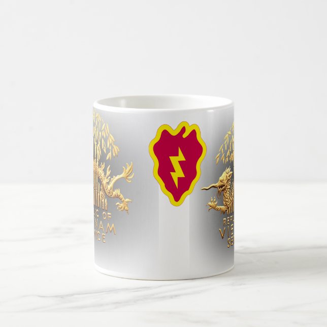 25th Infanteri och Vietnam tjänste- drake Kaffemugg (Center)