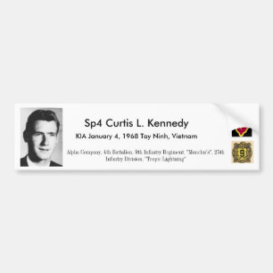 25th InfanteriVietnam minnesmärke Curtis Bildekal