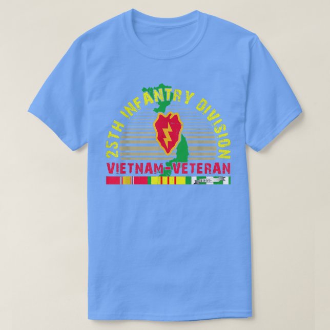 25th Infantry Division Vietnam Veteran  T Shirt (Design framsida)