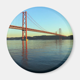 25th of April Bridge and the Tagus River, Lisbon Magnet