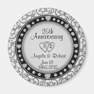 25th Silverårsdag Magnet