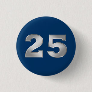 25th Silverårsdagen knäppas Knapp