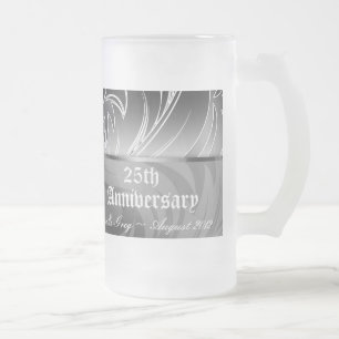 25th Stein för öl för silverårsdag blom- mugg
