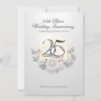 25th Wedding Anniversary Card – Celebrating 25 Yea Julkort