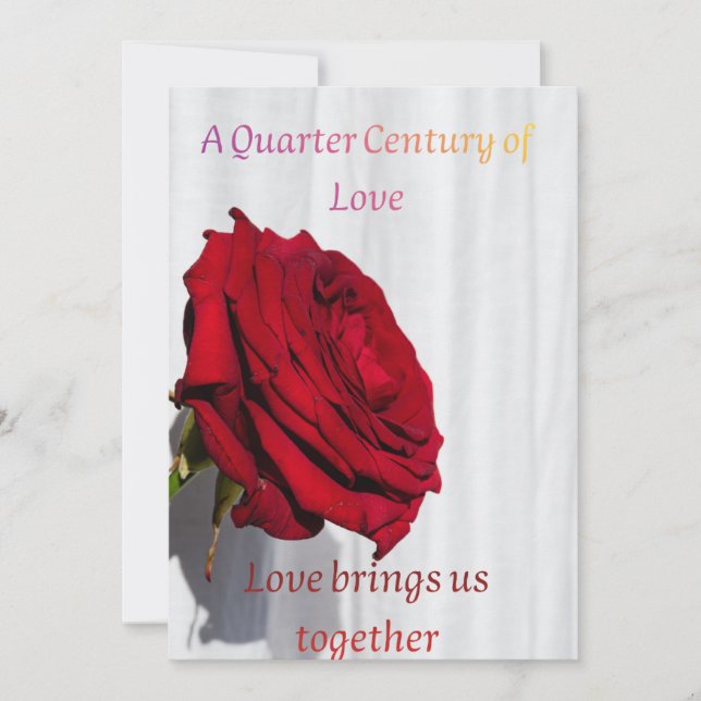 25th Wedding Anniversary Card for Parents – Silver Julkort (Framsida)