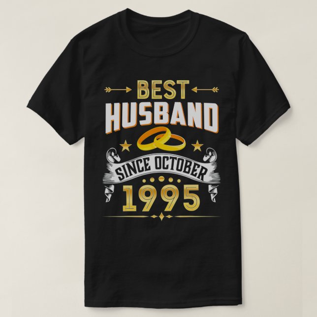 25th Wedding Anniversary Gifts Best Husband Since  T Shirt (Design framsida)