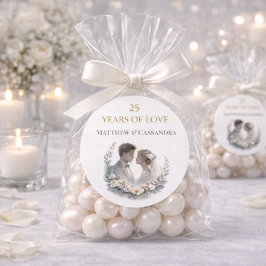 25th Wedding Anniversary Heirloom Celebration Runt Klistermärke