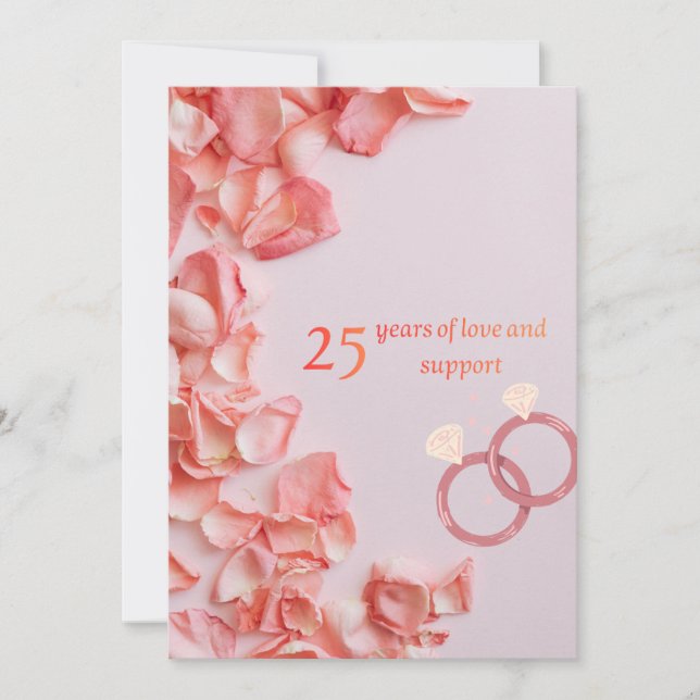 25th wedding greeting cards julkort (Framsida)