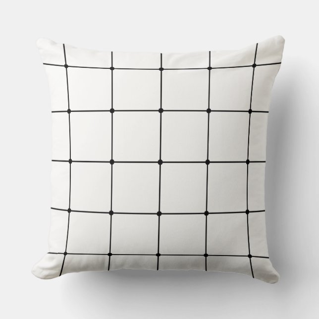 260216 Grid - svartvitt Kudde (Framsida)
