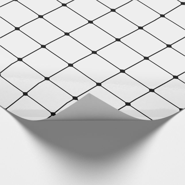 260216 Grid - svartvitt Presentpapper (Hörn)