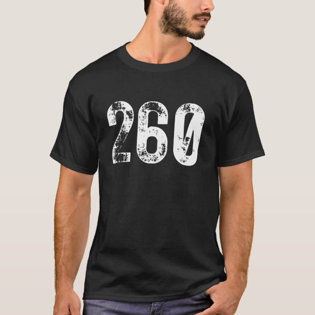 260 Area Code Fort Wayne IN Mobile Telephone Area  T Shirt (Framsida)