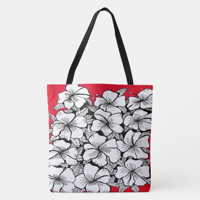 261 - Hibiscus Tote Tygkasse (Framsida)