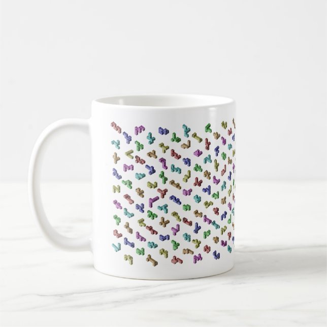 261 Tesseract Nets Rainbow Mugg (Vänster)