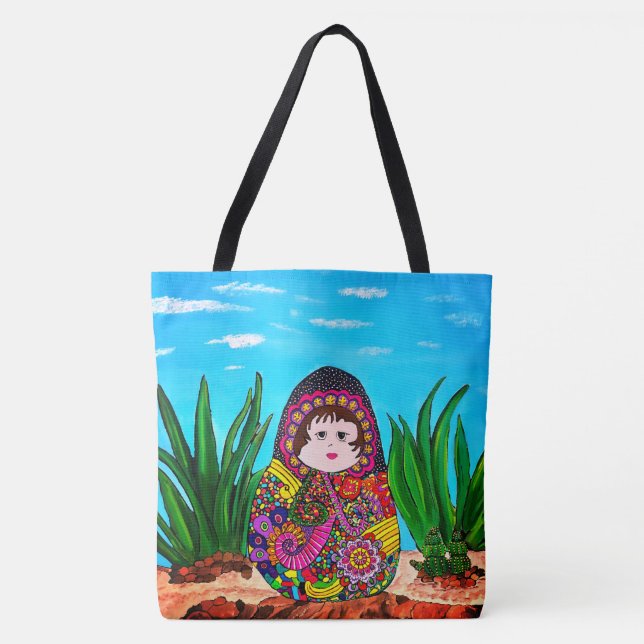 263 - Matrioska Tote Bag Tygkasse (Framsida)