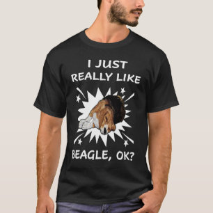 265 Jag bara Verkligen som Beagle T Shirt