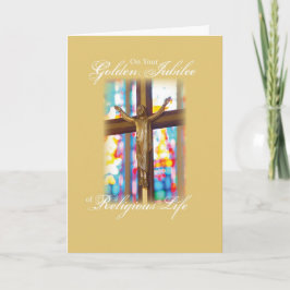 2683 Golden Jubilee Stached Glass Kort