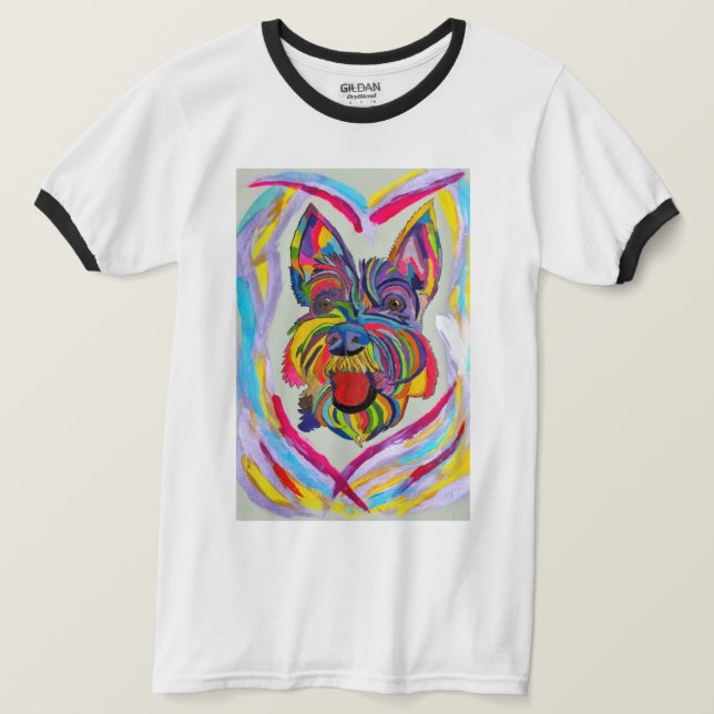 268 - Schnauzer Kärlek T-Shirt (Design framsida)