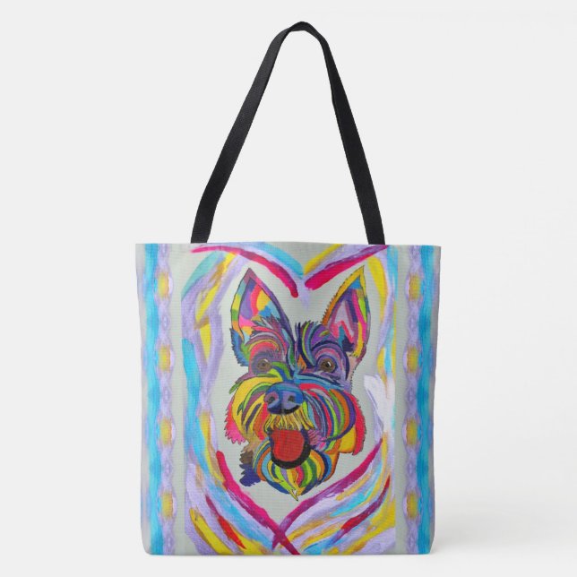 268 - Schnauzer Kärlek Tote Bag Tygkasse (Framsida)