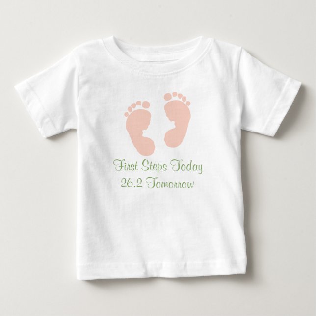 26.2 Fotavtryck från Rosa Baby Spädbarns Långärmad T-shirt (Framsida)