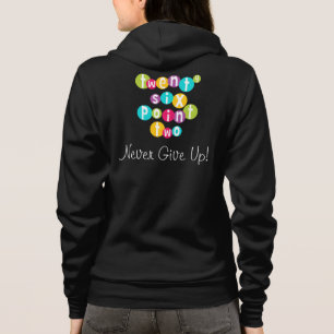 26,2 Ge aldrig upp kvinna hoodien för Tee Shirt