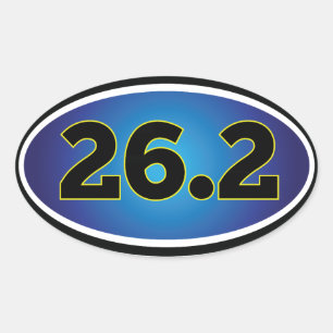 26.2 Marathon Ovalt Klistermärke