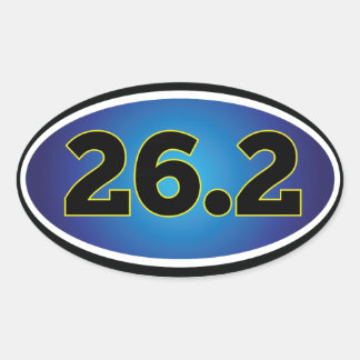 26.2 Marathon Ovalt Klistermärke