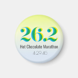 26.2 Marathon som kör fet blå Gult Magnet