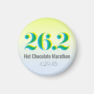 26.2 Marathon som kör fet blå Gult Magnet