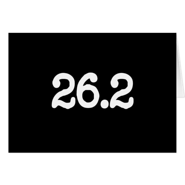 26,2 Maratondefinition Hälsningskort (Framsidan Horizontal)